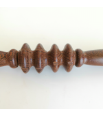 Roller din lemn wenge, pentru masaj cu 2 role duble, 4 discuri zimtate 