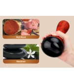 Aparat pentru masaj, cu capat din roca vulcanica, gua sha, electric, cu incalzire, 5 trepte reglabile de temperatura, 220 V