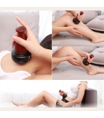 Aparat pentru masaj, cu capat din roca vulcanica, gua sha, electric, cu incalzire, 5 trepte reglabile de temperatura, 220 V