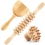 Set 3 piese, masaj, anticelulitic, tonifiere,maderoterapie, lemn, roller + dispozitiv ciuperca + cupa)
