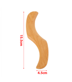 Dispozitiv, din lemn, de fag, pentru masaj si gua sha, maderoterapie, relaxare, detensionare, 15.5 cm