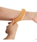 Dispozitiv, din lemn, de fag, pentru masaj si gua sha, maderoterapie, relaxare, detensionare, 15.5 cm