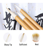 Pensula pentru caligrafie chineza, maner bambus, 25.5 cm