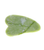 Piatra Gua Sha, din jad, forma de inima, facial, antirid (cod G29S)