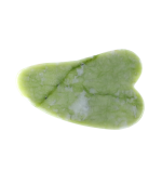 Piatra Gua Sha, din jad, forma de inima, facial, antirid (cod G29S)