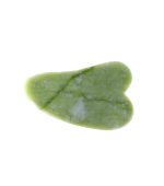 Piatra Gua Sha, din jad, forma de inima, facial, antirid (cod G29S)